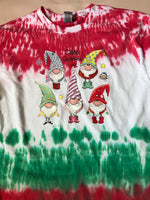 "5 Gnomes" Handmade Long Sleeve Tie Dye Shirt