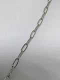 Rhodium "Layered" (20mils) Paper Clip Bracelet Necklace Anklet