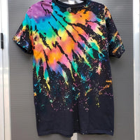 Flames Handmade Unisex Short Sleeve Reverse Tie Dye T-Shirt